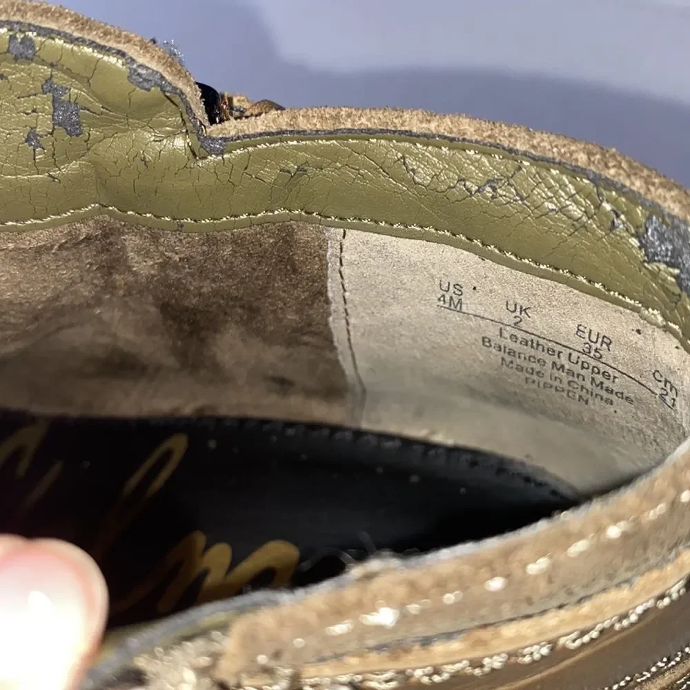 ‎Sam Edelmom Booty111 Size 4M Leather Buckle Accents
